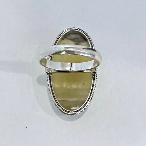 💕 Calcite gemstone silver plated hand made ring size 9.5 - Picture 5 of 8